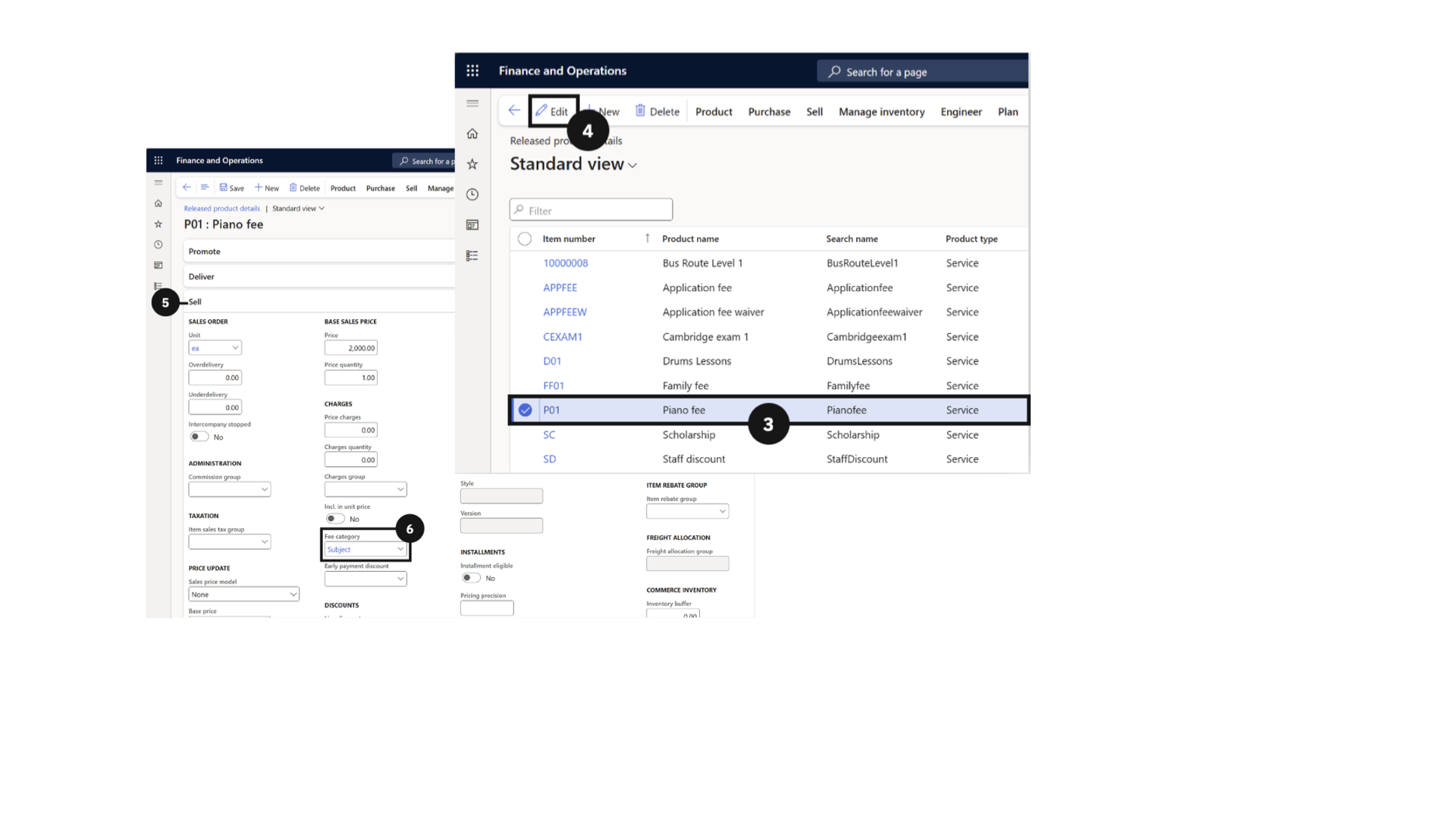 Assign Fee Category To An Item Creation 1