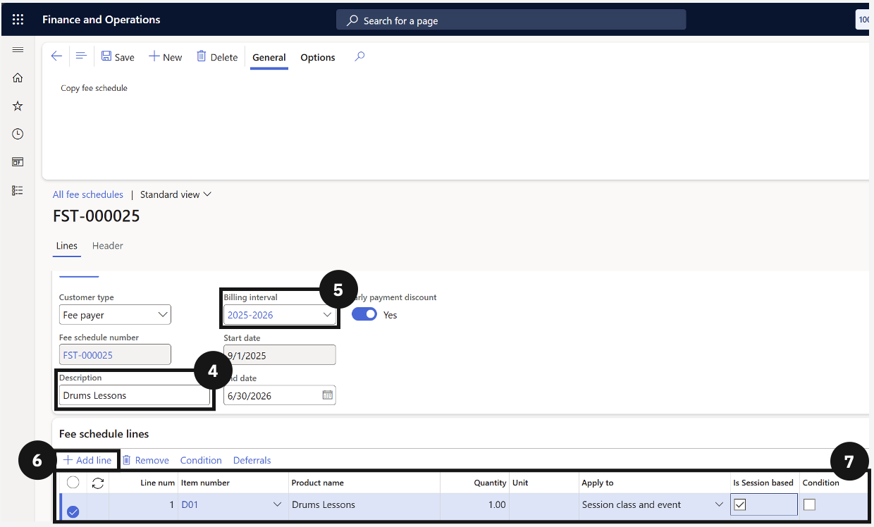 Create Fee Schedule Templates Creation 7
