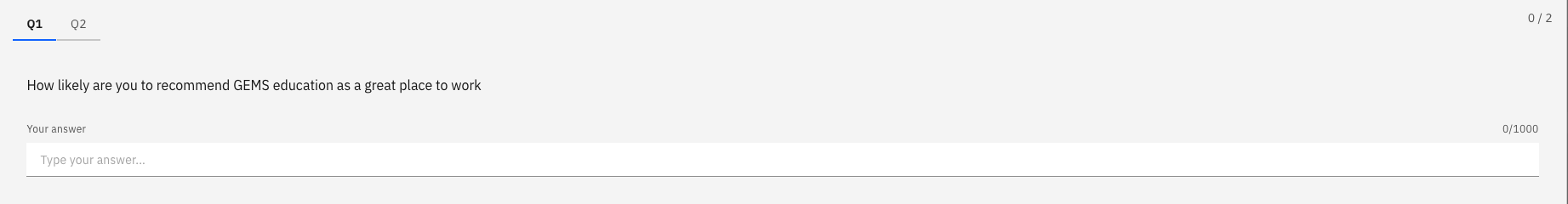 The NPS questionnaire open showing a numeric rating scale and an optional comments field