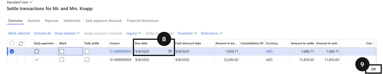 Process a Payment with an Early Payment Discount —  The payment due date set before the discount due date