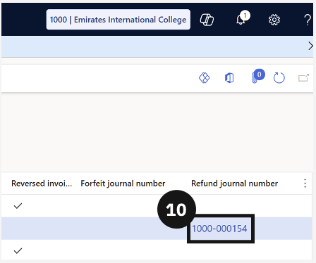Refunding Deposits — the refund journal lines ready to post