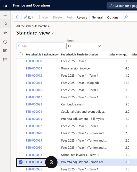 Review the Sales Order Adjustment — the adjustment sales order with a negative Quantity column