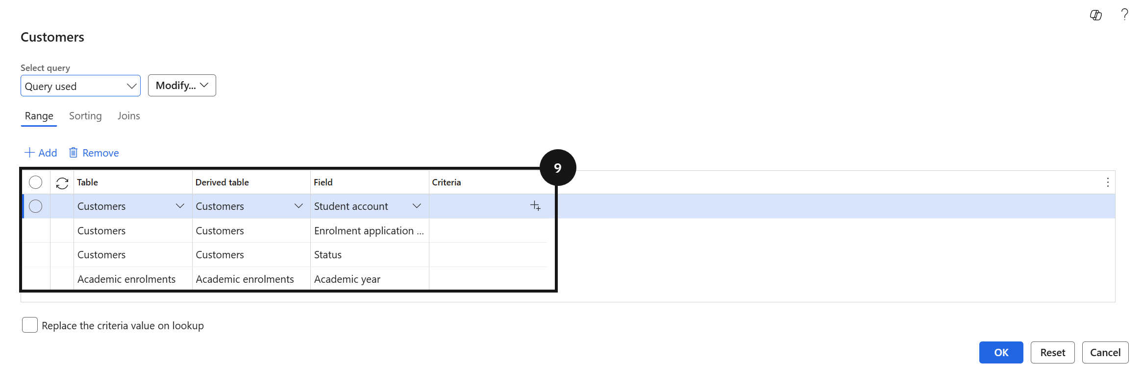 Run the Fee Schedule Batch — the Records to include filter section